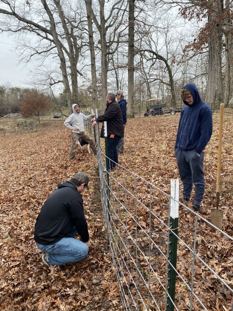 Sunfield Baptist Church sent some volunteers to help with our goat's fence! Now our goats have a nicer yard. Thanks Sunfield!