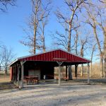 North Benton Pavilion is located behind the Emlings. There is also a firepit near the pavilion.