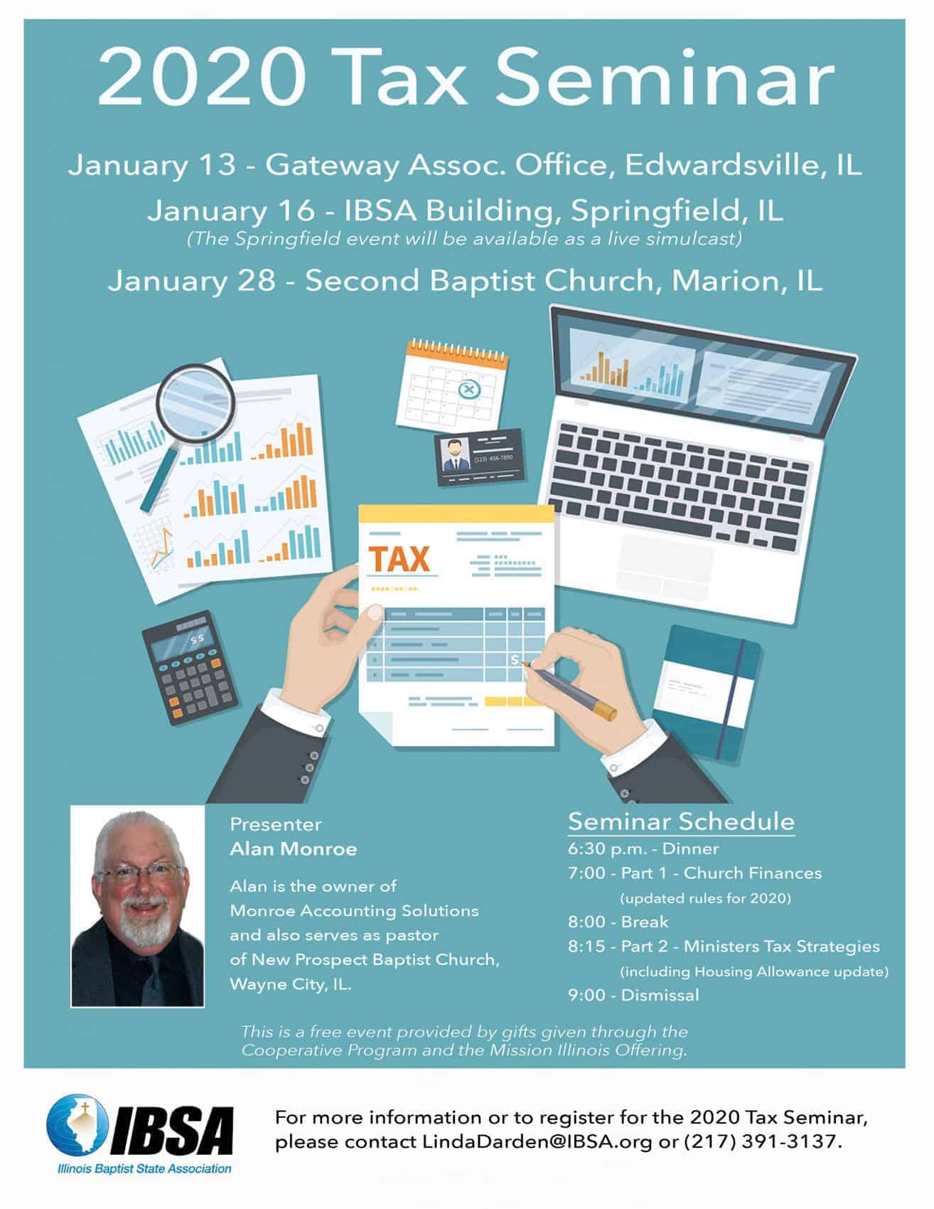 Tax Seminar 2020 Second Baptist, Marion IBSA Illinois Baptists